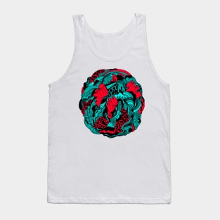 Turqred Abstract Wave of Thoughts No 1 Tank Top